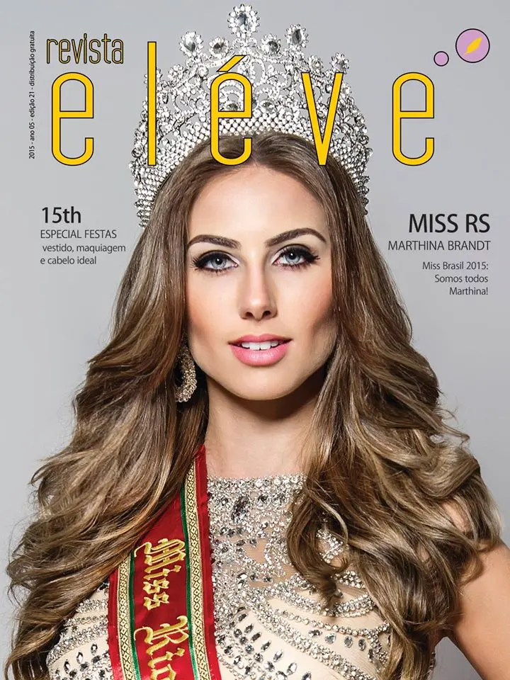 Capa da Revista Eleve com a Miss RS Marthina Brandt