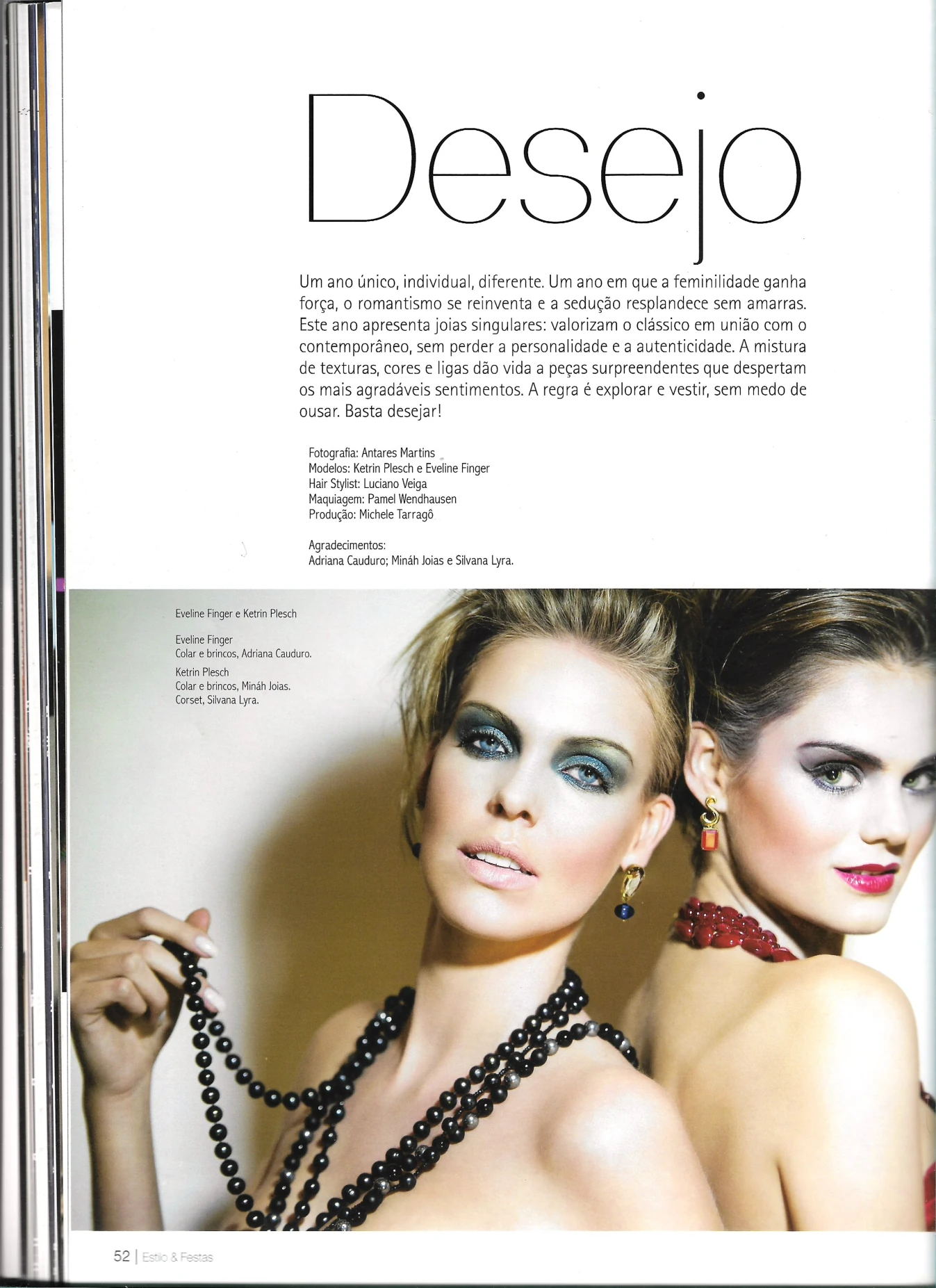 Abertura do editorial Desejo na Estilo e Festas