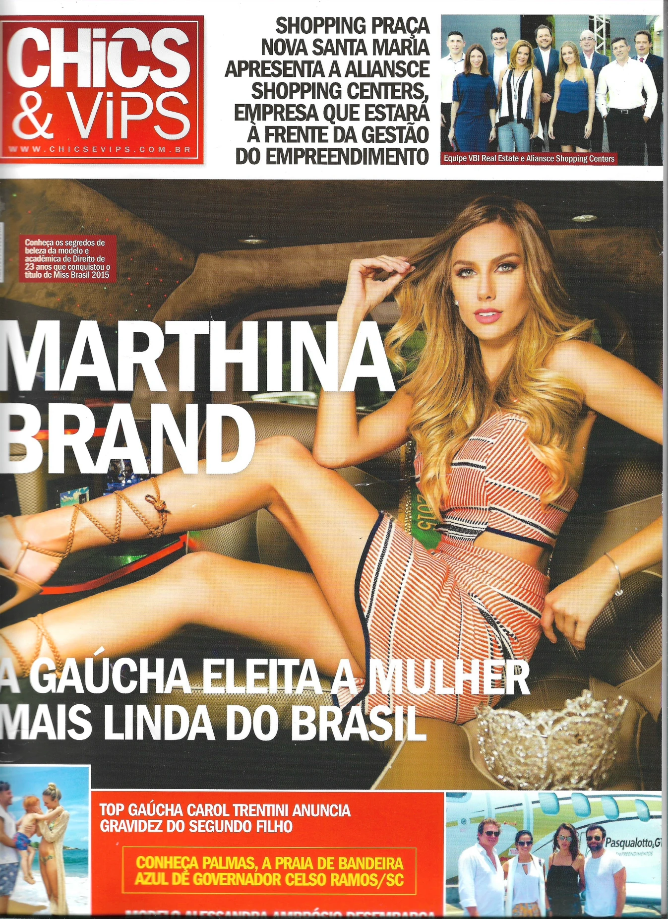 Capa da CHICS & VIPS com Marthina Brandt fotografada por Antares Martins