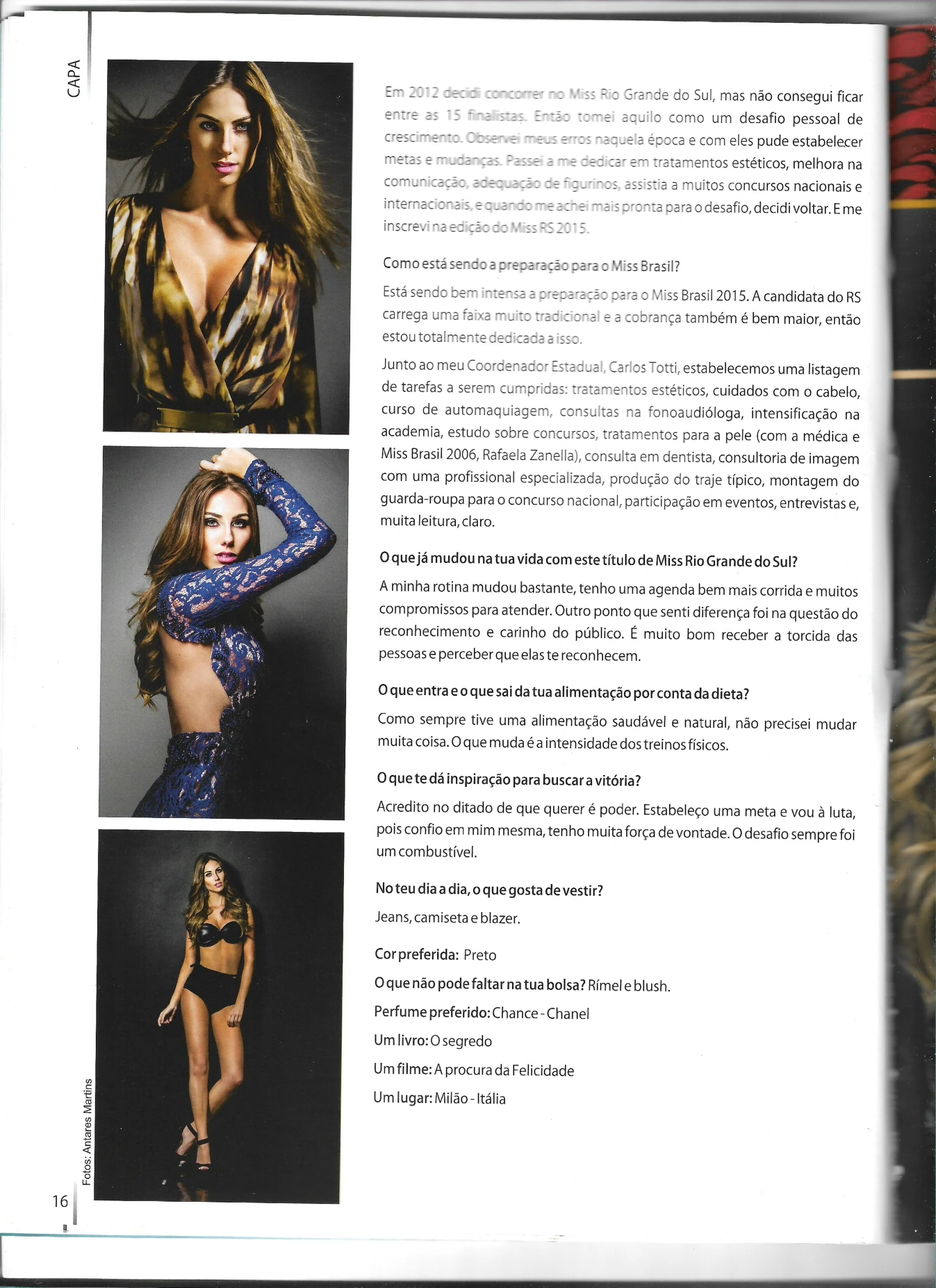 Entrevista e ensaio de Marthina Brandt na Revista Eléve