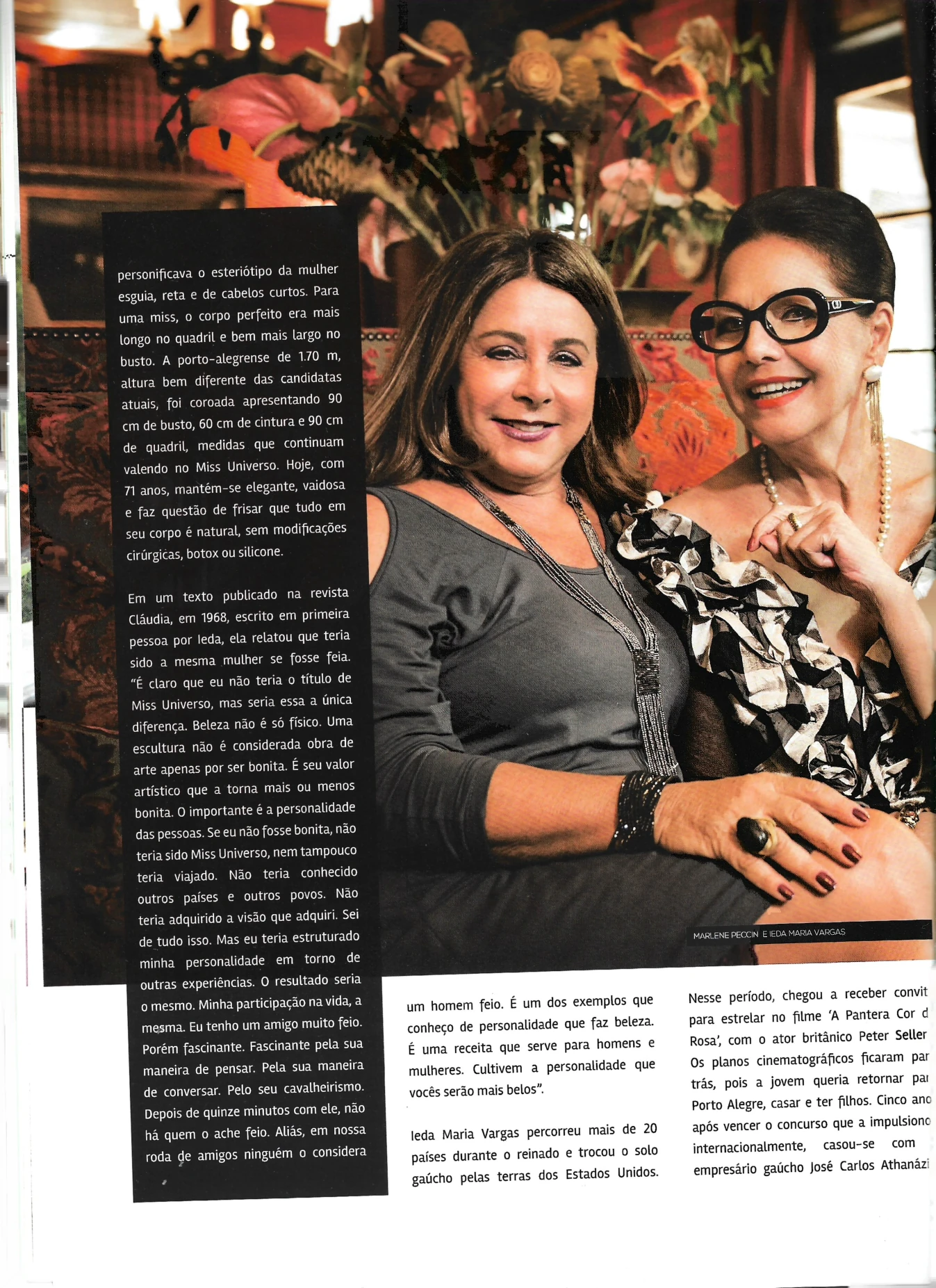 Matéria especial com Ieda Maria Vargas na South Star edição 128